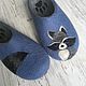 Women's felted Slippers 'Baby Raccoon' 37p. Slippers. Юлия Левшина. Авторский войлок COOLWOOL. My Livemaster. Фото №5