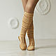 Summer boots 'Diana'. High Boots. KnittedBoots. My Livemaster. Фото №4