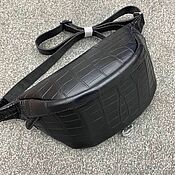 Сумки и аксессуары handmade. Livemaster - original item Men`s waist bag, zipper, made of genuine crocodile leather.. Handmade.