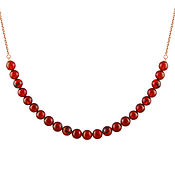 Украшения handmade. Livemaster - original item Silver necklace with natural cognac-colored amber. Handmade.