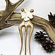 Hair clip made of wood.Bone carving.Iris. Combs. ot-petrovicha (ot-petrovicha). Online shopping on My Livemaster.  Фото №2