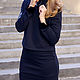 Spring dress dark blue, tight dress sports chic. Dresses. Lara (EnigmaStyle). My Livemaster. Фото №6