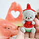 Bear watermelon knitted toy in clothing. Stuffed Toys. Natalie crochet flowers. My Livemaster. Фото №4