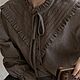 Блузка в викторианском стиле, хлопковая, с длинным рукавом, с рюшами. Блузки. Скромное обаяние (Александра). Ярмарка Мастеров.  Фото №4
