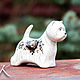 West Highland White Terrier (painting 'black flowers'). Figurines. Moscow Kerry (porcelaindogs). Online shopping on My Livemaster.  Фото №2