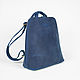 Рюкзак-сумка на плечо женская - синий, Рюкзаки, Севастополь,  Фото №1