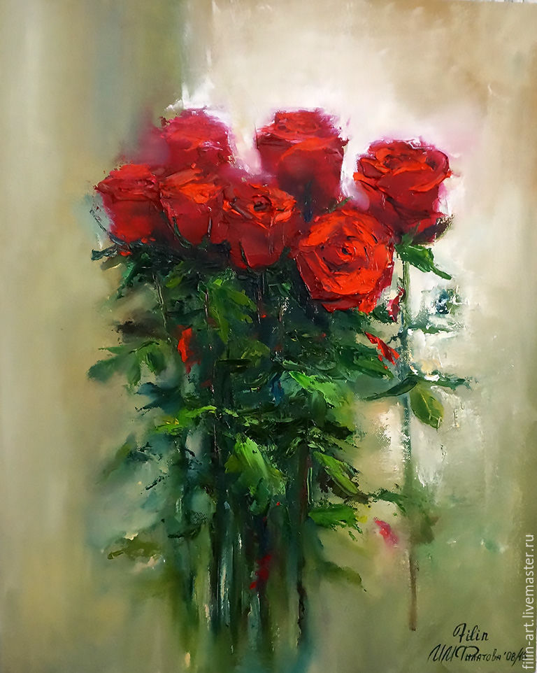 Картины с розами - купить картины маслом в интернет-магазине «Твой постер»