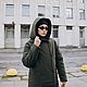  Пальто Shinrin Зимнее двустороннее (черный-хаки). Пуховики. Niobi.store. Ярмарка Мастеров.  Фото №6