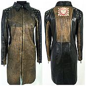 Одежда handmade. Livemaster - original item Raincoat brown genuine leather. Handmade.