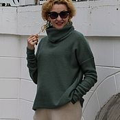 Одежда handmade. Livemaster - original item Jerseys: Sweater Moss half-wool. Handmade.