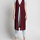 Long knitted vest with Bordeaux cashmere. Vests. BerKnitwear. Online shopping on My Livemaster.  Фото №2