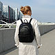  Backpack Women's Leather Black Mavis Mod. R. 43-711. Backpacks. Natalia Kalinovskaya. Online shopping on My Livemaster.  Фото №2