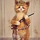 A GOOD HUNTING cat Knitted. Stuffed Toys. Knitted toys Olga Bessogonova. My Livemaster. Фото №5