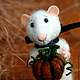 осенняя мышка с тыквой. Мягкие игрушки. The Pumpkin Mouse (Ксения). Ярмарка Мастеров.  Фото №6