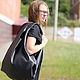 Backpack Bag Leather Black Oversize Bag Large Size. Backpacks. BagsByKaterinaKlestova (kklestova). Online shopping on My Livemaster.  Фото №2