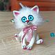 Котенок Облачко/Сухое валяние. Войлочная игрушка. Марина Рябова / marina-toys. Ярмарка Мастеров.  Фото №9