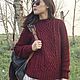 Jumper, sweater "RED WINE" from the Italian merino wool, Sweaters, St. Petersburg,  Фото №1