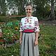 Order Skirt with traditional ornaments, cotton linen. MARUSYA-KUZBASS (Marusya-Kuzbass). Livemaster. . Skirts Фото №3