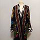 Uzbek robe made of suzane and ikat. Boho coat, caftan. S053. Robes. businka34. My Livemaster. Фото №4