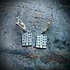 Серьги "Панелька". Серьги классические. neorockjewelry. Интернет-магазин Ярмарка Мастеров.  Фото №2