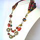 Beads 'Creole song'. Necklace. WiCool (textile in jewelry). Online shopping on My Livemaster.  Фото №2