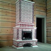 Fireplace in the art Nouveau style
