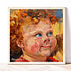 Картина маслом" Солнышко", портрет ребенка, Картины, Клин,  Фото №1