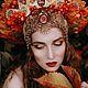 Головной убор осени. Кокошник «Осень». Кокошники. Butaforfreak. Интернет-магазин Ярмарка Мастеров.  Фото №2