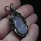 Dragon Egg. Pendant with lab opal. Purple opals in glass. Pendant. Mosaic Opal (mosaicopal). My Livemaster. Фото №6