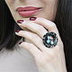 Order Ethnic Avant-garde series ring with turquoise in 925 HB0079 silver. Sunny Silver. Livemaster. . Rings Фото №3