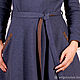 Warm long Indigo dress, dark blue winter MIDI dress. Dresses. Lara (EnigmaStyle). My Livemaster. Фото №6