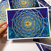 Открытки handmade. Livemaster - original item Cards: Mandala of the cosmic depth of the Soul. Handmade.