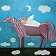 Картина  Сон  ребенок  спать ангел лошадка 35х45, Картины, Москва,  Фото №1