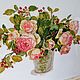 Вышитая картина Фуджико "Букет роз". Картины. Мастерская Юлии Велигодской. Ярмарка Мастеров.  Фото №4