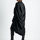 Warm tunic asymmetrical Tunic women's autumn Black long tunic, Tunic for the winter
