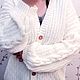 Заказать Кардиган белый вязаный из шерсти мериноса. Sweater Star Вязание на заказ. Ярмарка Мастеров. . Кардиганы Фото №3