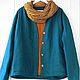Quilted jacket-sweatshirt made of boiled linen, Outerwear Jackets, Tomsk,  Фото №1