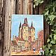 Painting 'on the coin square', oil on canvas, Holland, Vintage paintings, Arnhem,  Фото №1