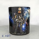 Ceramic mug decorated with handmade from polymer clay Jack, Mugs and cups, Yaroslavl,  Фото №1