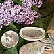 Шкатулка и подставка для колец, фарфор, роспись Кузнецовская сирень. Шкатулки. Анна Орлова. Дом с историей.. Интернет-магазин Ярмарка Мастеров.  Фото №2