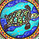 'Sea turtle ' decorative plate on the wall. Decorative plates. Art by Tanya Shest. My Livemaster. Фото №5