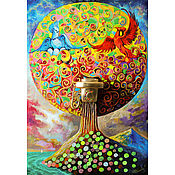 Картины и панно handmade. Livemaster - original item Picture "Tree of fulfillment of desires" oil on canvas. Handmade.