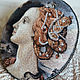 Заказать  "Simonetta". EmbroideryART (vasilevamaria). Ярмарка Мастеров. . Брошь-булавка Фото №3
