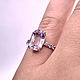 Кольцо с камнями: 3.35 ct. Кунцит и Сапфир. Кольца. Зов Камня - магазин украшений. Ярмарка Мастеров.  Фото №6