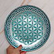 Interior plate. Hand painted. The flower of life, Gifts for February 14, St. Petersburg,  Фото №1