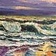 Oil painting Neon clouds Sea in the rays of sunset In the interior. Pictures. natalya-ruzinskaya (natalya-ruzinskaya). Online shopping on My Livemaster.  Фото №2