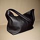 Bag-bag made of soft genuine leather in black color, Sacks, St. Petersburg,  Фото №1