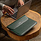 Чехол MacBook Air 15 темно зеленый. Чехол. TONY LEO. Ярмарка Мастеров.  Фото №4