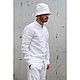 Рубашка мужская из конопляной ткани Hemp Collarless Shirt Natural, Рубашки мужские, Нижний Новгород,  Фото №1