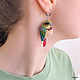 Order Earrings 'birds - of nevelichka' with Swarovski crystals. Coffeelena. Livemaster. . Earrings Фото №3